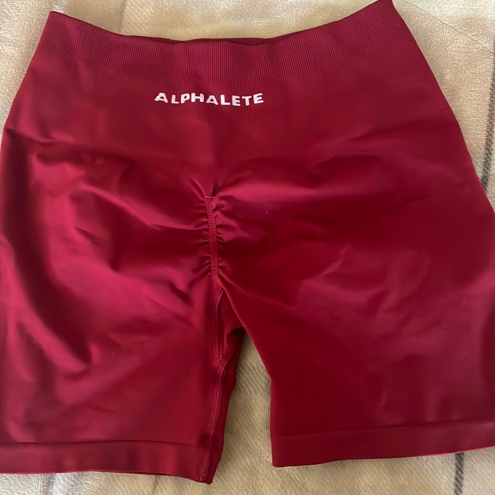 Red amplify alphalete shorts